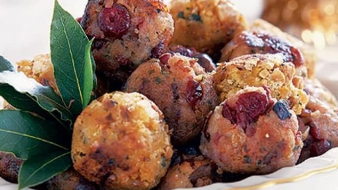 スタッフィングボールズとレモンカーディプッド stuffing balls & lemon curdy pud