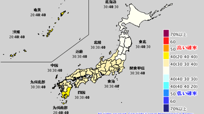 1ヶ月予報(10月31日版)