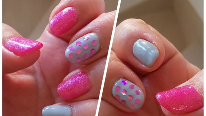 2月のネイル Pink Dots