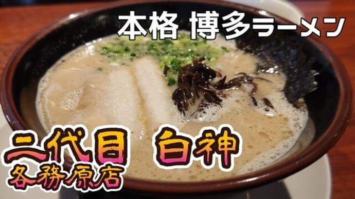 二代目白神各務原店の絶品博多豚骨!!。岐阜県でも食べられる博多の屋台系ラーメン🍜