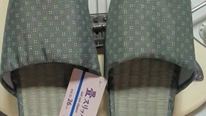 武田コーポレーションの畳スリッパ/小紋柄、これは予備用ね:D