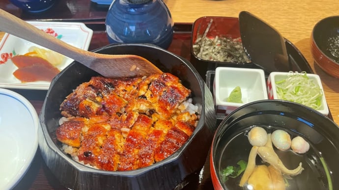 夏の土用シーズン折り返し　ひつまぶしで