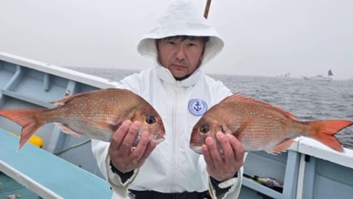 真鯛五目狙い真鯛全員ゲット❗️