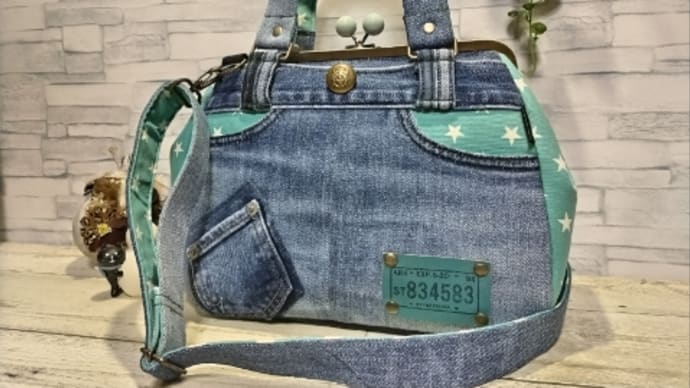 委託のがま口バッグ👛が可愛過ぎる件😁