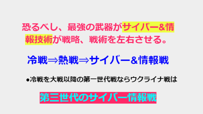 ウクライナ戦争は第三世代戦の壮大な実験場化している構図が見えてきそうだ