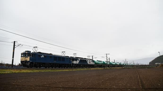 本日撮影 雨の中央西線貨物6088レと東線貨物2080レと2083レより