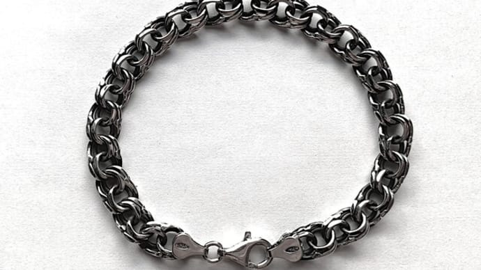 手編みシルバーチェーンブレスレットの販売を開始しました