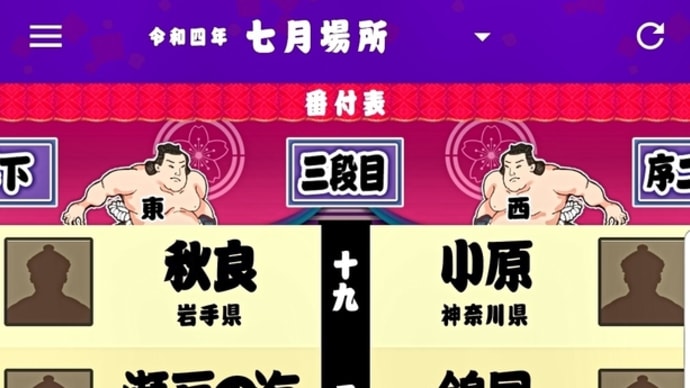 令和四年七月場所の番付発表だった今日。