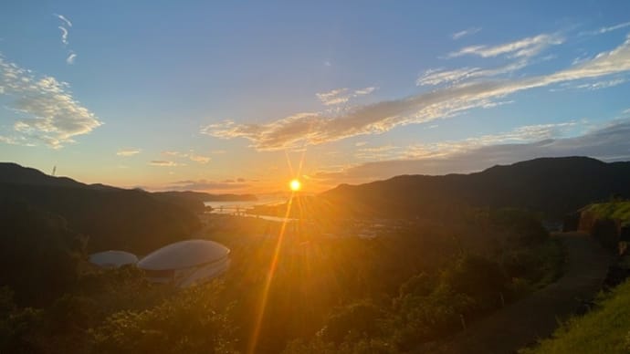 佐敷城跡からの夕景