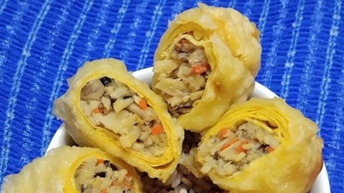 【05/31昼食】竹の子卵春巻、かなり久々にいただいたんだね:D