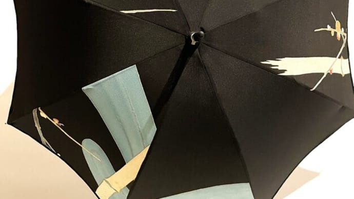 「黒留袖で作る日傘」