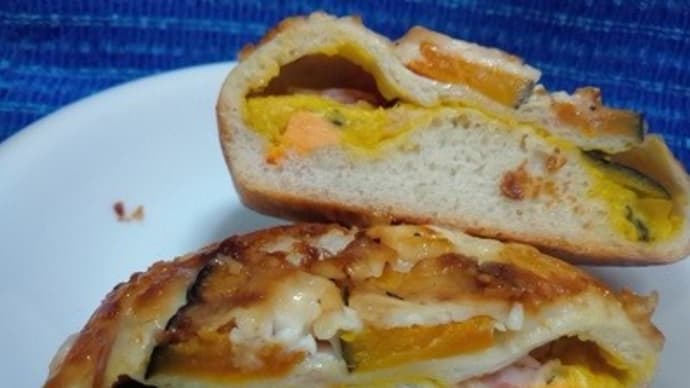 甘南瓜の田舎風フォカッチャが昨日の晩ご飯ね:P