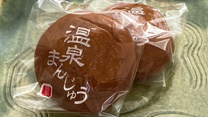 お土産の温泉饅頭が美味しすぎる‼️