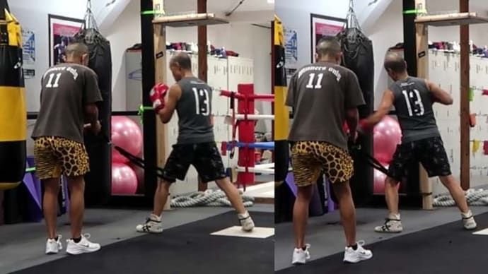 あしたのジャッキー(左アッパー編) mitt hitting after functional training