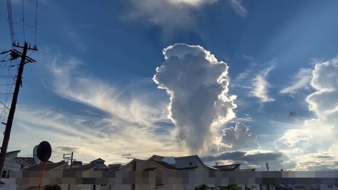 夏の夕方の雲!!