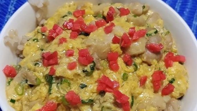 【04/23晩御飯】生命鶏親子丼吉野葛仕上げ、gooブログ10/1付で新規投稿および編集が終了なのでXP