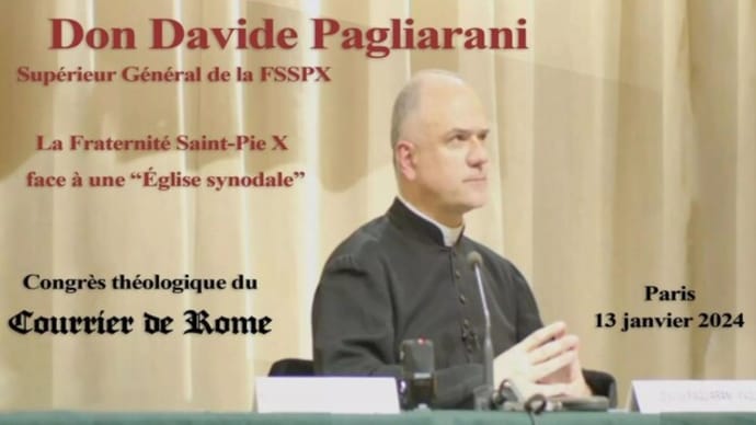 ダヴィデ・パリャラーニ神父の講話（１）「フィドゥチア・スプリカンス」この世に耳を傾けるが天主の言葉には聞く耳がないシノドスの教会
