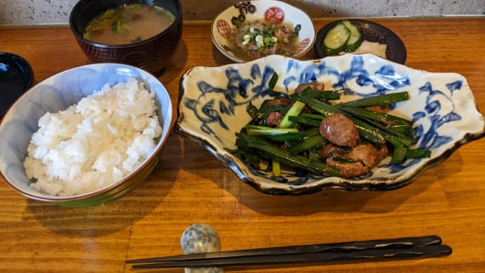 北千住　ここのつ　レバにら炒め定食