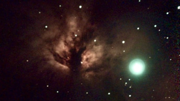 星見娘で電視観望4009(オリオン座 M42、IC434、NGC2174)