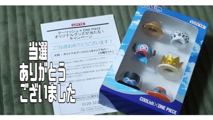 クーリッシュ×ONE PIECEオリジナルグッズが当たる!キャンペーン 当選