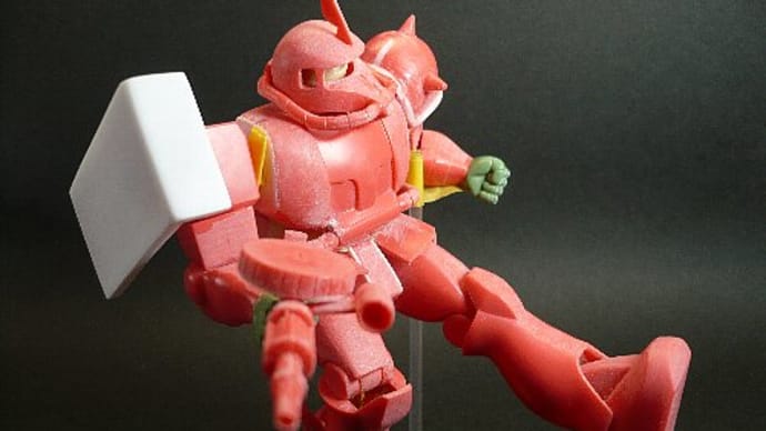 ガンプラ 旧キット 1/144 シャア専用ザク製作② 長いトンネルからようやく脱出!
