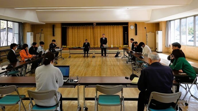ゼロカーボン推進プロジェクト会議&生坂村消防団分団長会議&下生野上空からの風景
