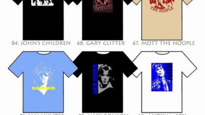 ROCK Tシャツ:JOHN'S CHILDREN/GARY GLITTER/MOTT THE HOOPLE/IAN HUNTER/MICK RONSON/HANOI ROCKS #2
