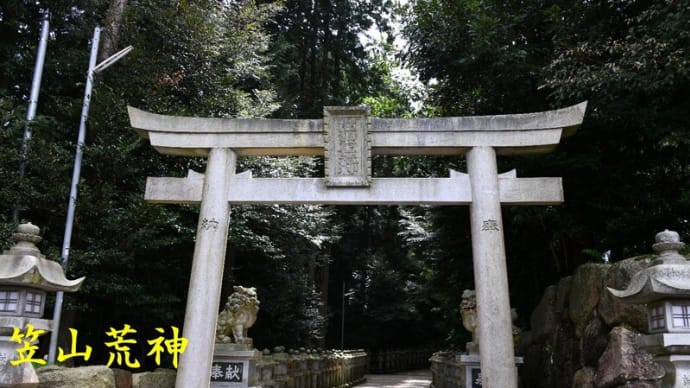 そば畑広がるの笠山荒神