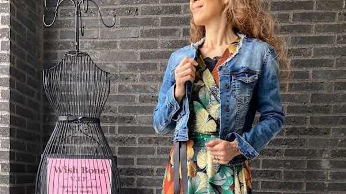 寒いっ!おすすめフランスの七分袖ワンピースにデニムを羽織ってみました-made in france