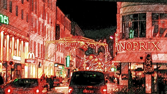 15区 コメルソン通りのクリスマスイルミネーション