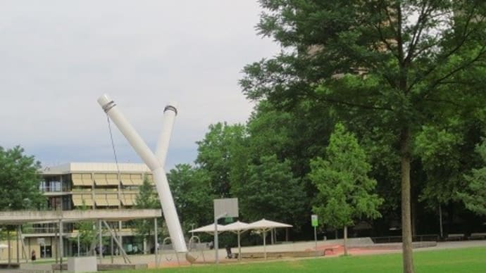 チューリッヒの公園にあったＹ字型の不思議なもの