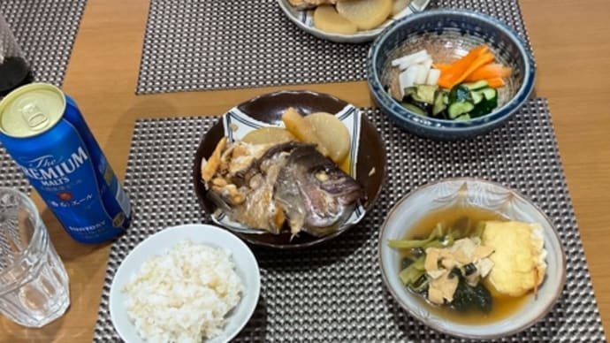 今日の一品 明るいうちに頂く夕食