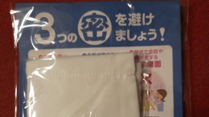 『昨日アベノマスクが届いていた···』