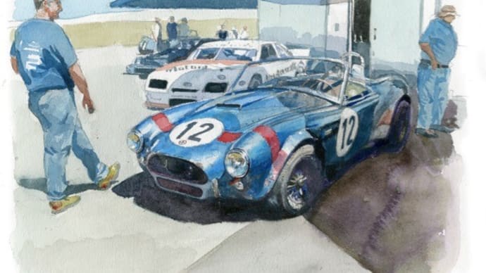 水彩画 シェルビーコブラ289レーサー