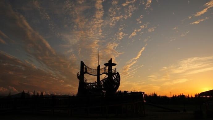 久しぶりの公園での夕空