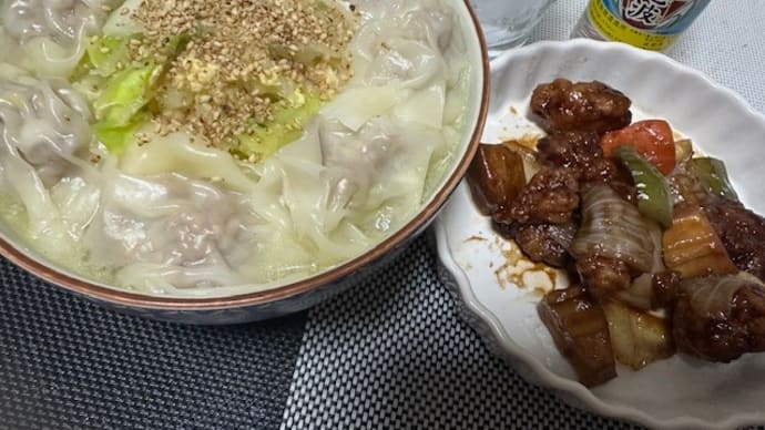 1680 サッポロ一番でワンタン麺