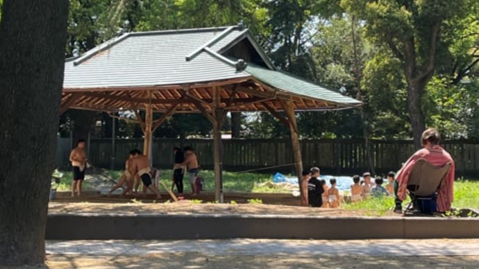 一宮市・真清田神社北側・大宮公園の土俵で