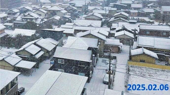 大雪注意報の米子市内 2月6日