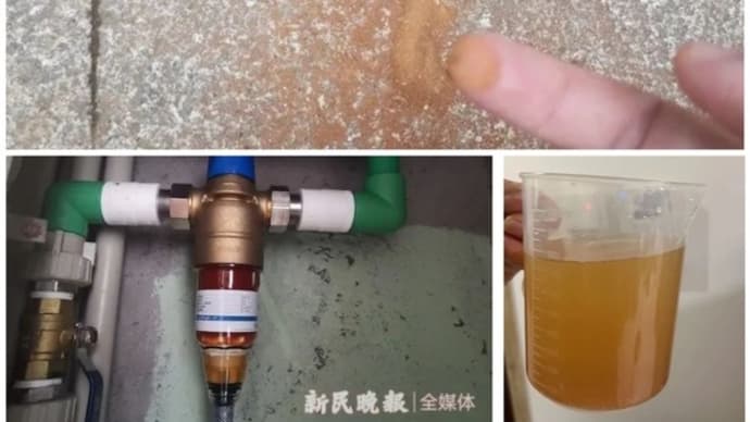 集合住宅の水道から、赤茶色の水が出た　132世帯が8年間「消防用水」を飲用＝中国 上海