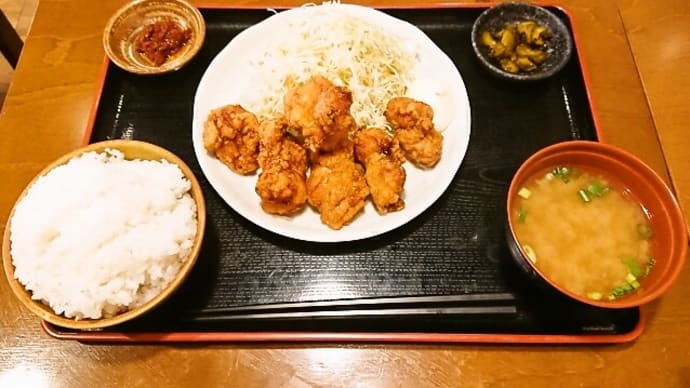 てけてけ(浦安店)で辛痺れ唐揚げ定食(2021年6月29日)