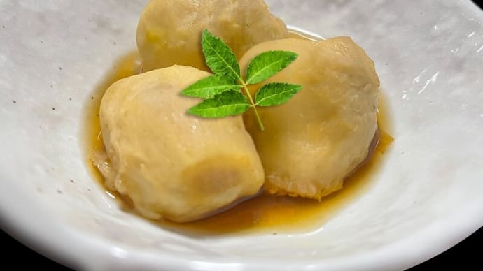 イモ天ぶっ掛け稲庭 ~うどんに煮っころがし天ぷら乗っけ~