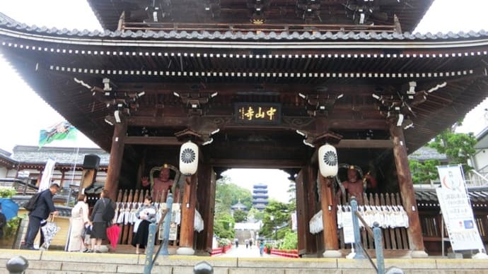 今日は　雨の「中山寺」です