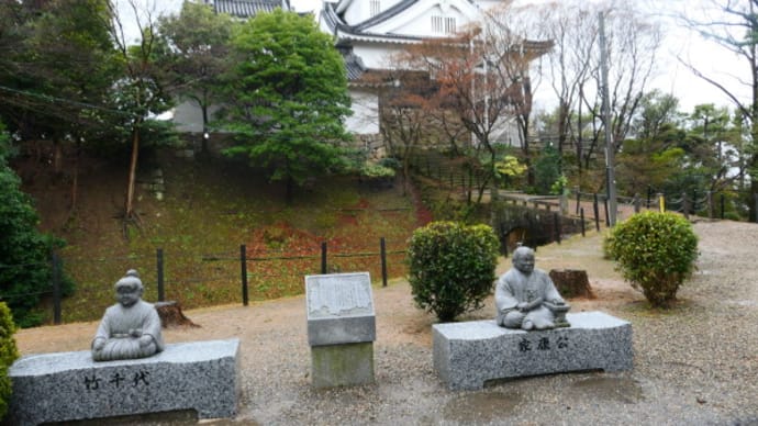 岡崎城跡の岡崎公園 散策記 on 2025-3-11 その6 岡崎公園内の徳川家康公像
