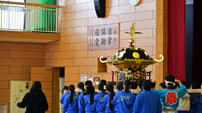 ◆地元中学の卒業記念行事の事前練習