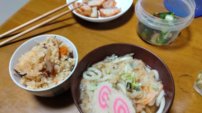 深夜帰宅時の晩飯