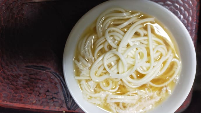 昼食 月見うどん