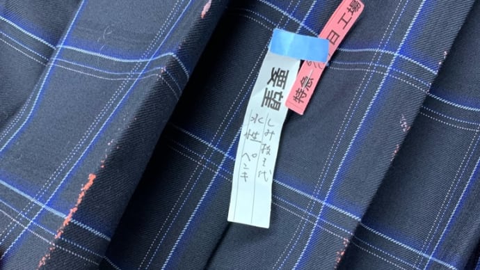 制服ヒダスカート【水性ペンキのシミ】を除去しました。