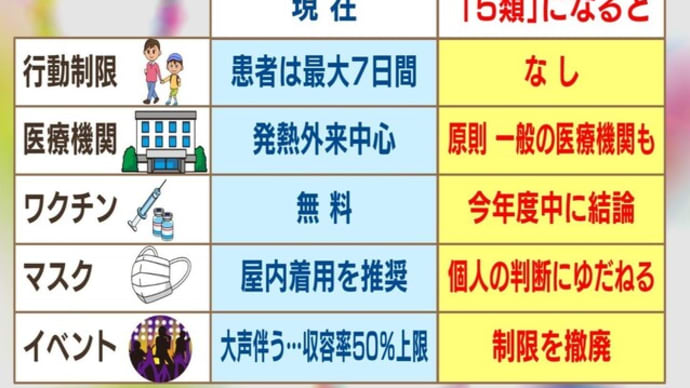 5類引き下げ問題