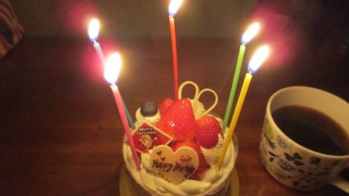 誕生日の丸ケーキ