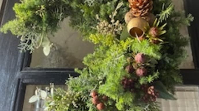 「クリスマス・グリーンリース〜馬蹄型バージョン」